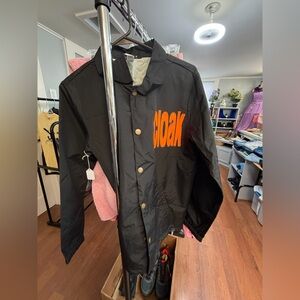 CLOAK BRAND black Jacket with Orange Accents NEW